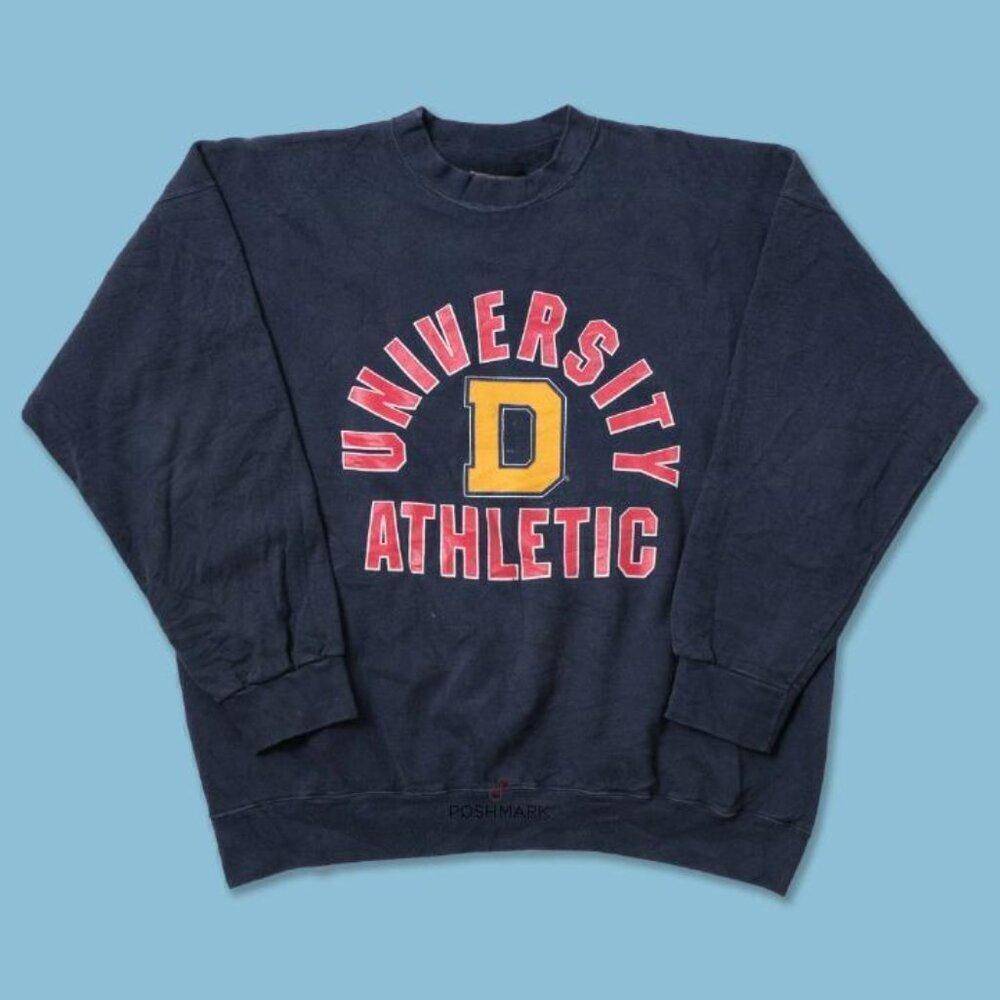 Dkny Er University Athletic Black Sweatshirt Retro
